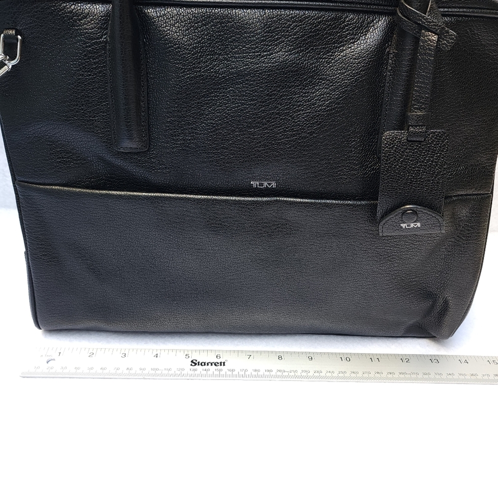 Tumi Black Pebbled Leather Bag - Picture 9 of 11